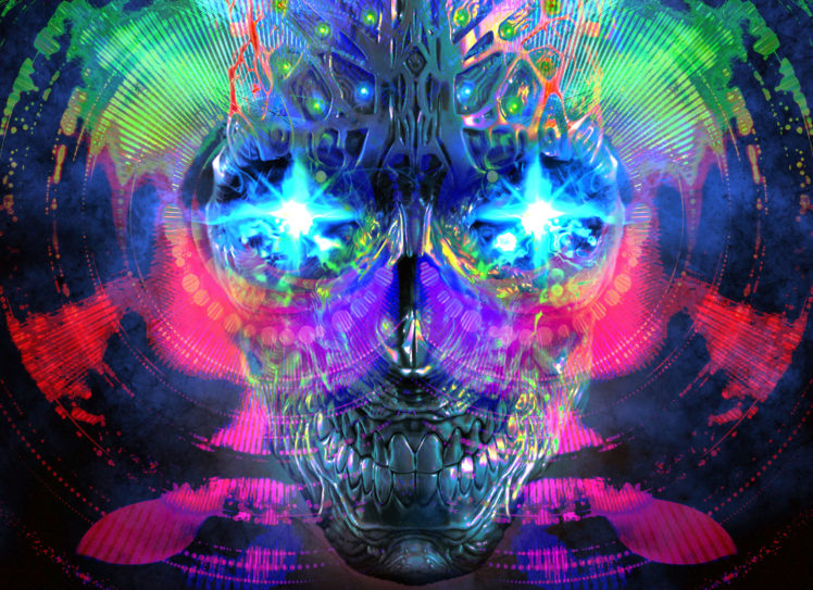 Dark Skull Color Art Teaser Mind Psychedelic Eyes Wallpapers Hd Desktop And Mobile Backgrounds