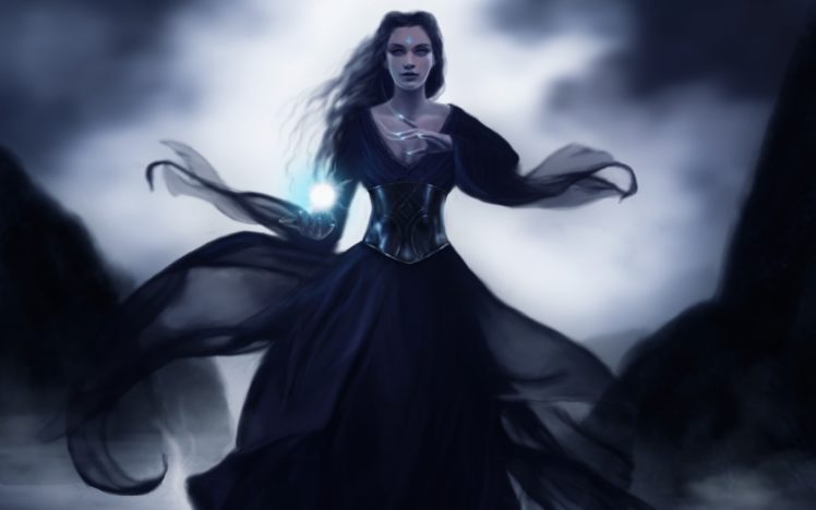 Women Females Girls Sensual Fantasy Brunette Gothic Dark