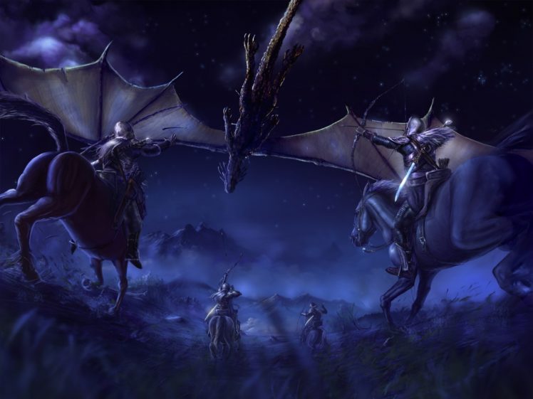 fantasy, Dragon, Warrior HD Wallpaper Desktop Background