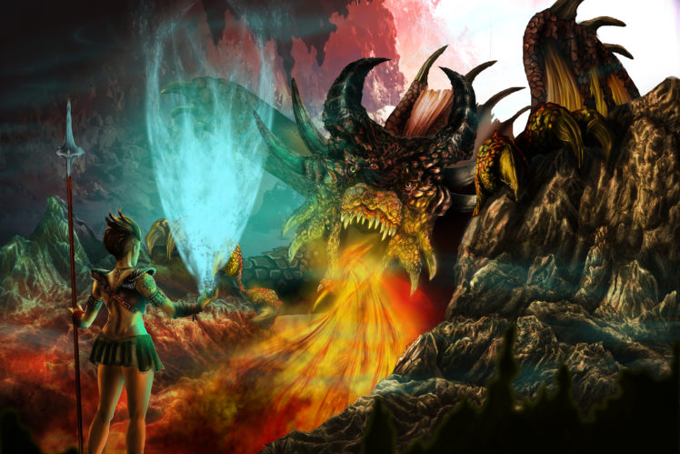 fantasy, Drogon, Warrior, Fore, Magic HD Wallpaper Desktop Background