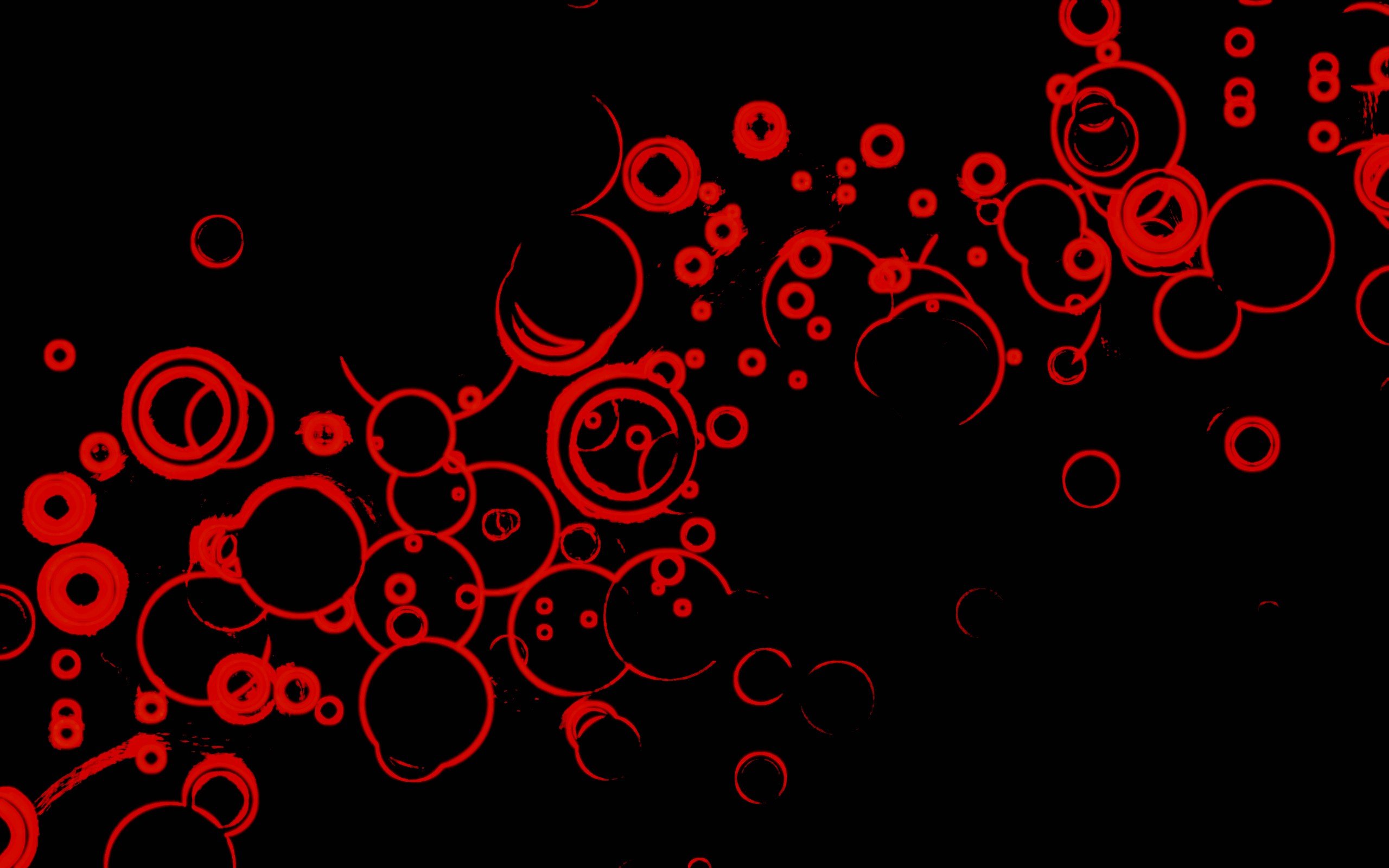 abstract, Red, Circles Wallpaper