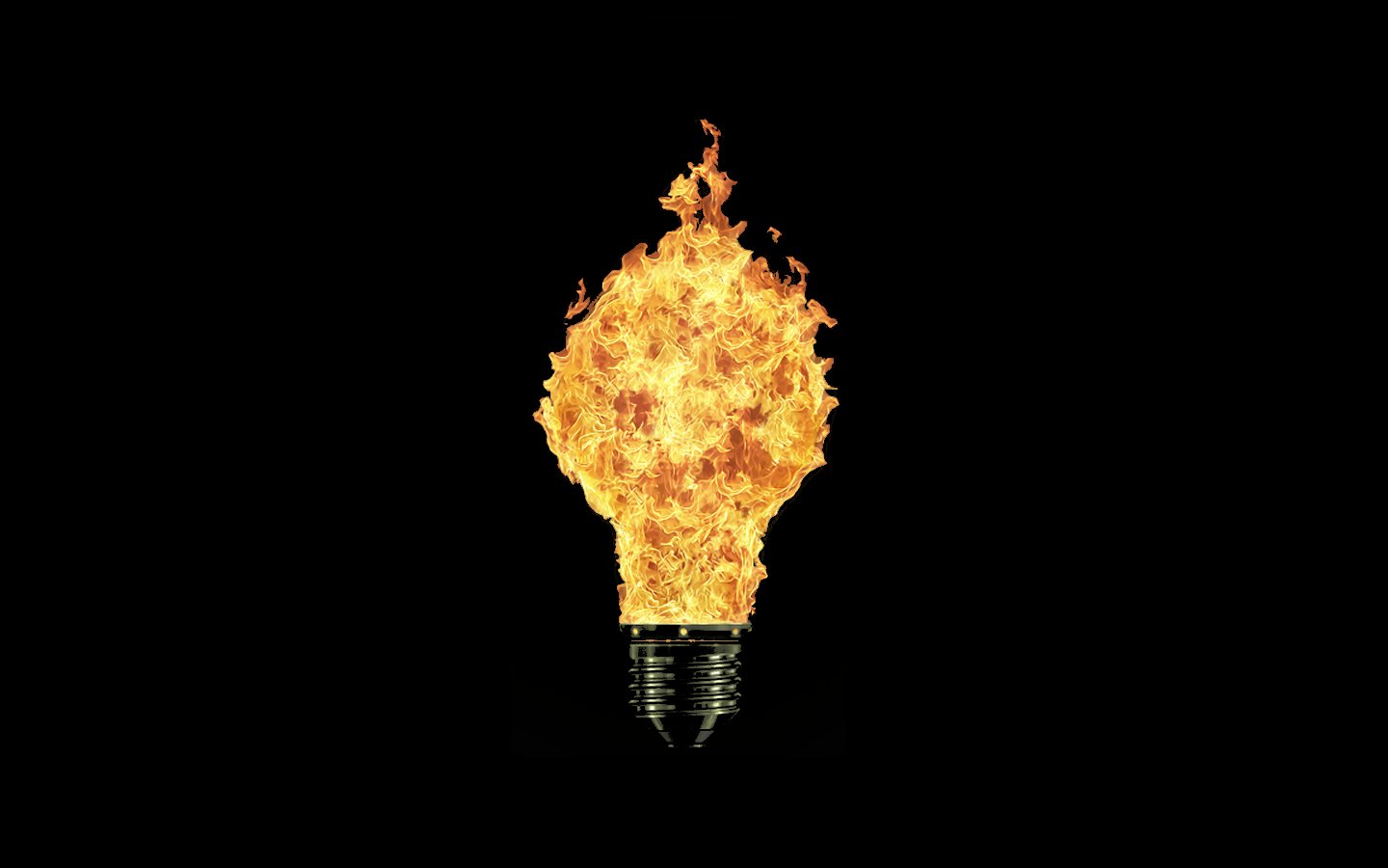 flames, Fire, Light, Bulbs, Black, Background Wallpaper