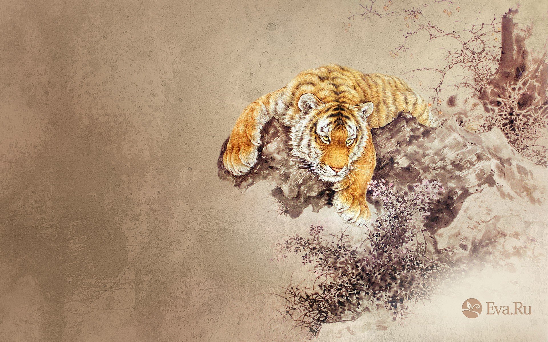 abstract, Animals, Tigers Wallpaper