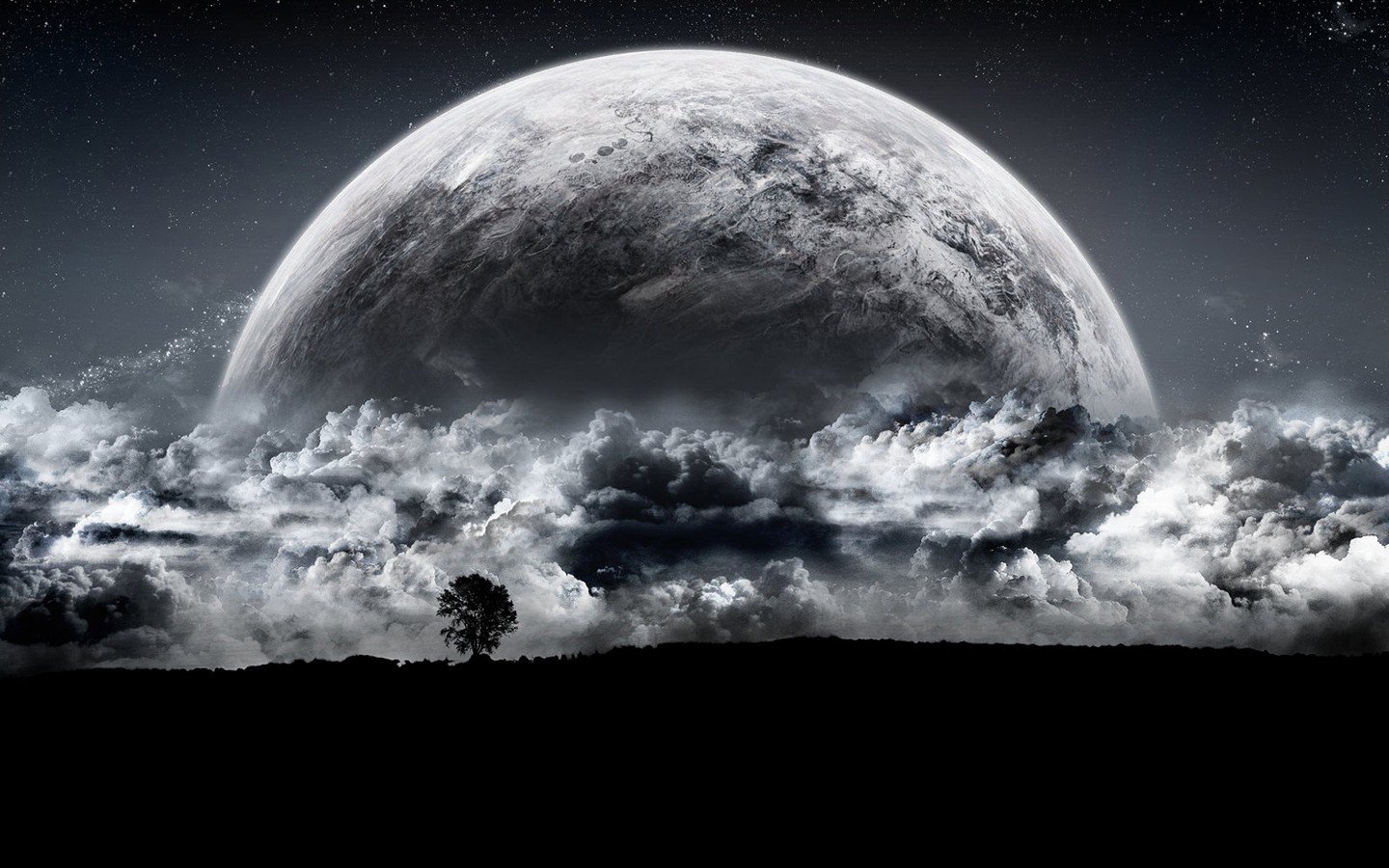 night, Moon, Luna, Media Wallpaper