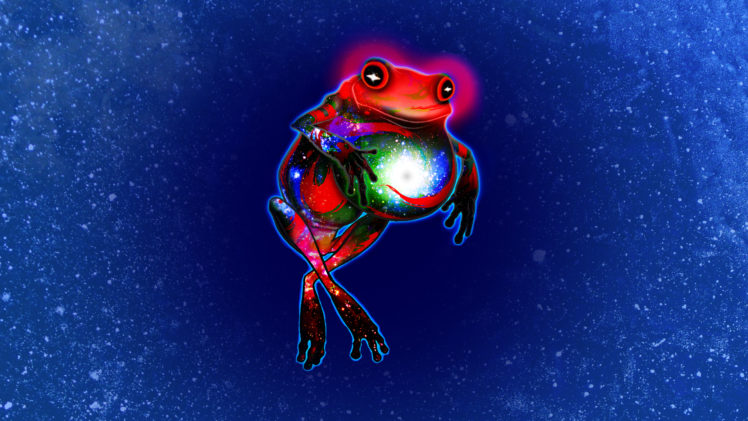 animal, Frog, Psychedelic, Sci, Fi, Space, Planets, Stars, Humor, Art HD Wallpaper Desktop Background