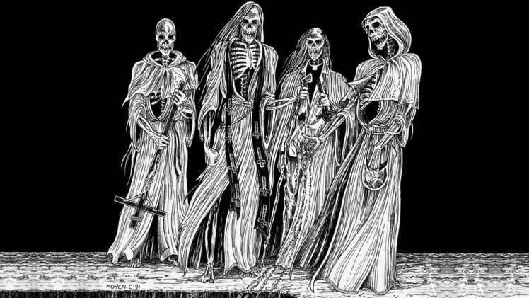 dark, Horror, Evil, Occult, Satan, Skull, Skeleton, Art HD Wallpaper Desktop Background