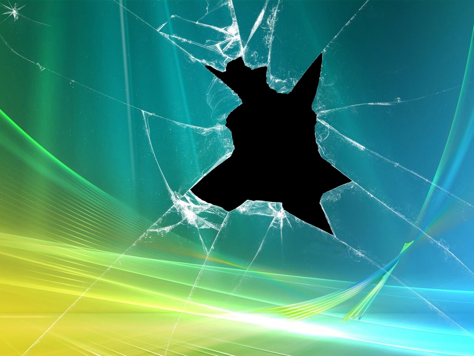 broken, Broken, Screen, Parody, Windows, Vista Wallpaper