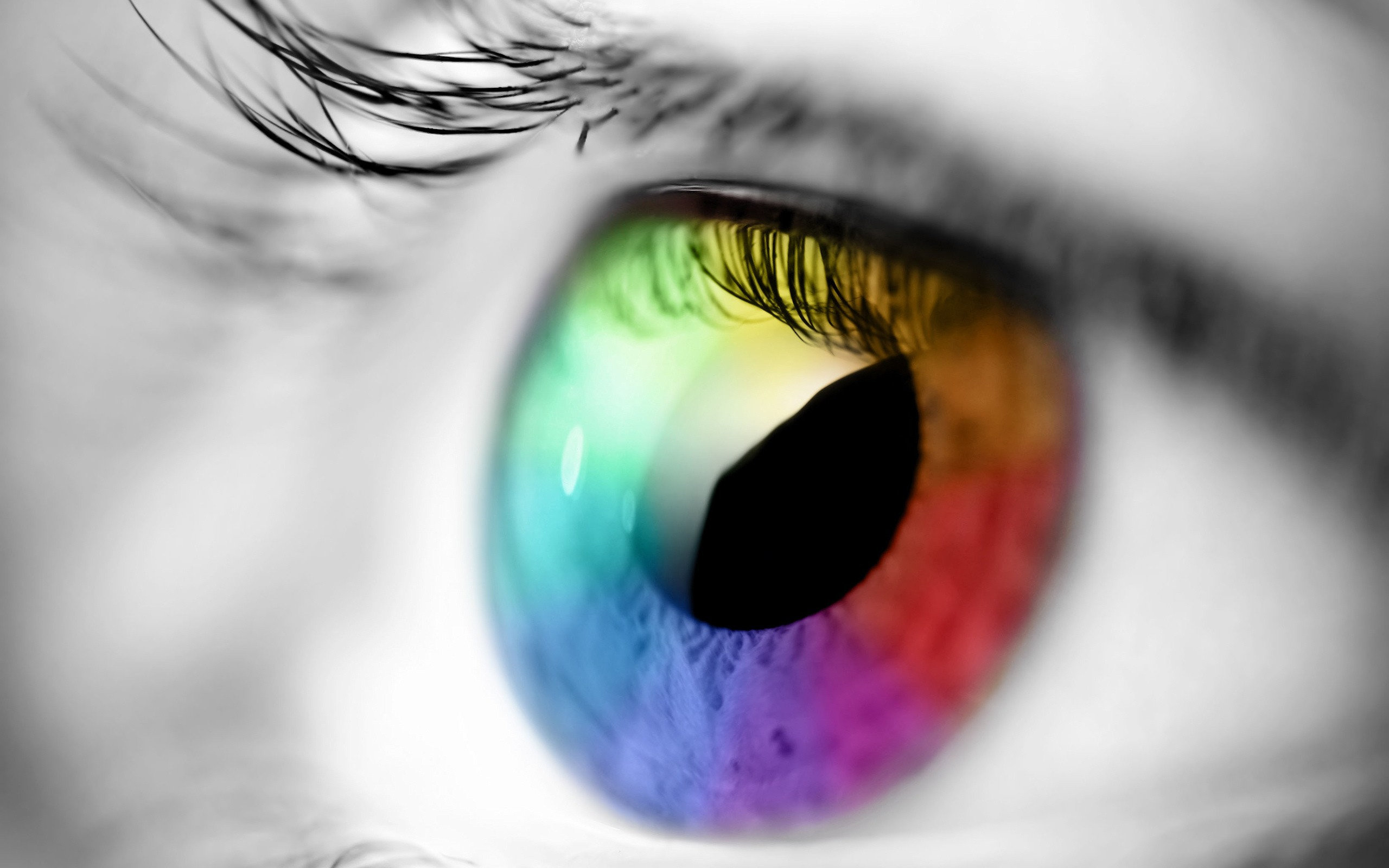 rainbow, Eye Wallpaper