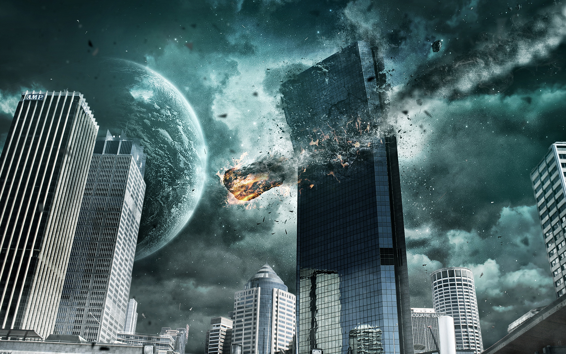sci, Fi, Apocalyptic, Destruction, Cities Wallpaper