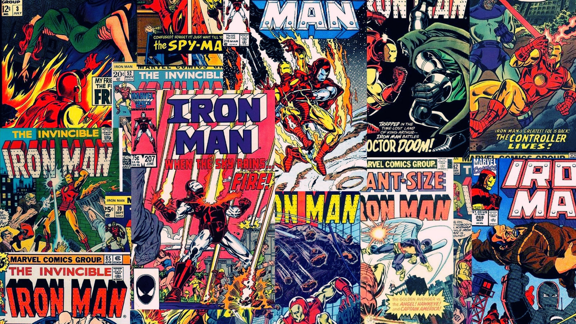 comics, Collage, Iron, Man, Movies, Games, Superhero Wallpaper