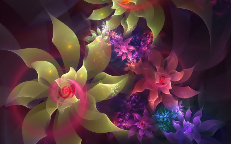 abstract, Flowers HD Wallpaper Desktop Background