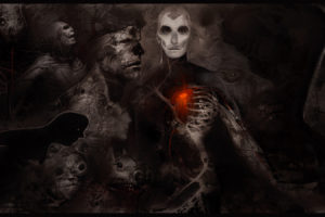 dark, Horror, Gothic, Mask, Skull, Skeleton, Heart