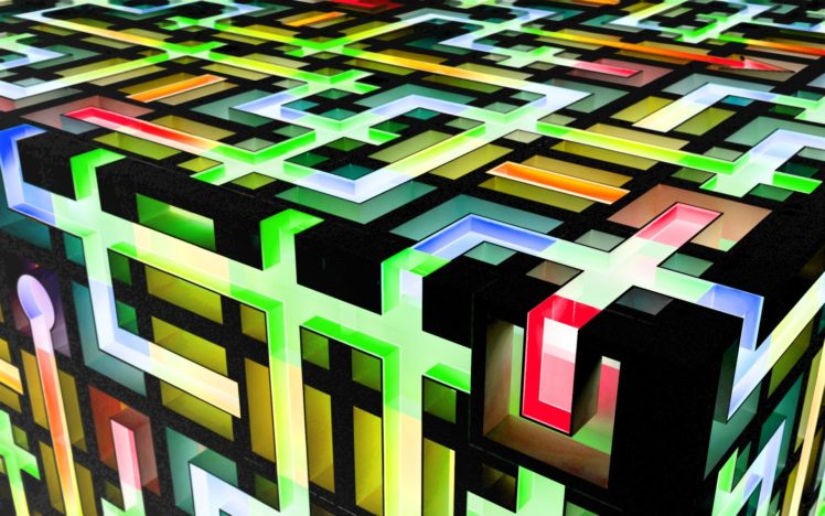 abstract, Cgi, Cubes, Chromatic, Colors, K3, Studio HD Wallpaper Desktop Background