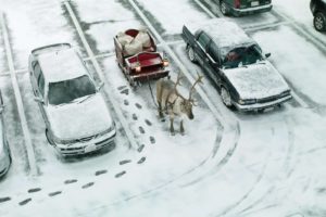 snow, Holidays, Reindeer, Sleds