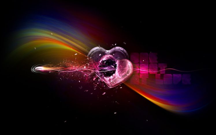 multicolor, Digital, Art, Hearts HD Wallpaper Desktop Background