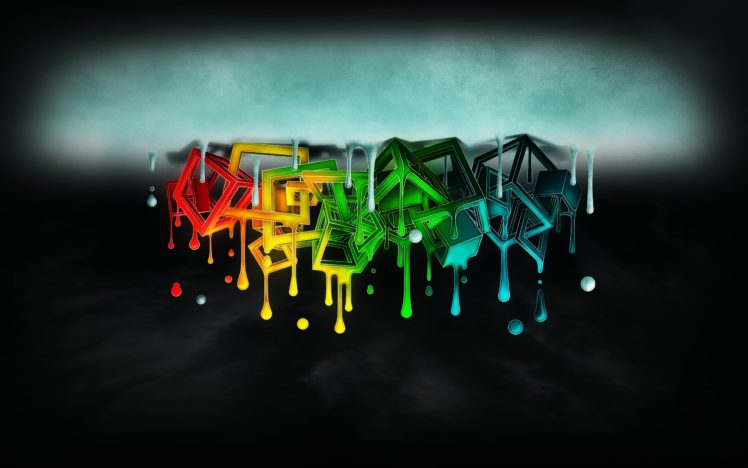 cubes, Water, Drops HD Wallpaper Desktop Background