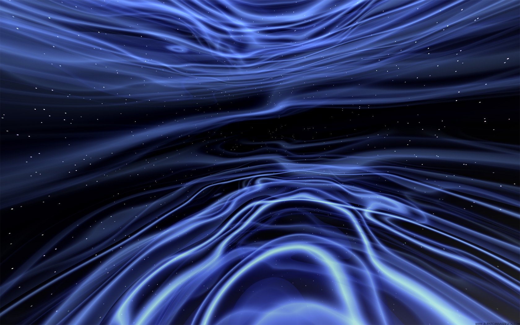 blue, Outer, Space, Stars, Waves Wallpaper