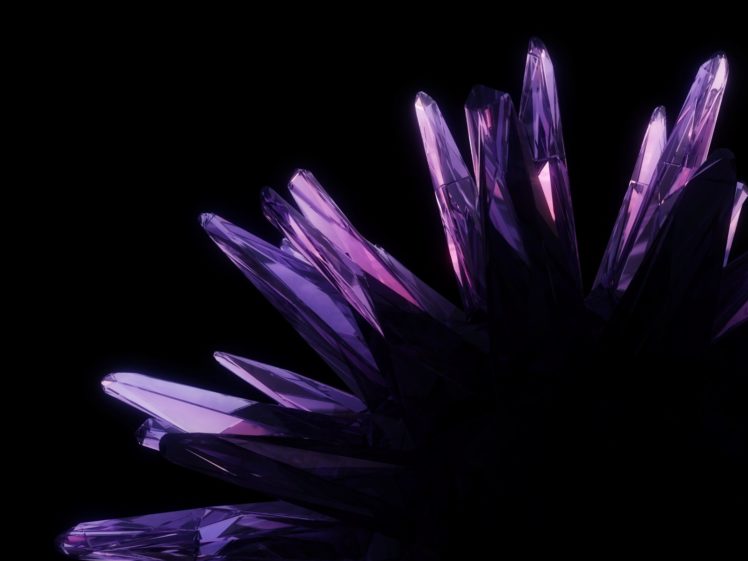 black, Purple, Crystals, Lilac HD Wallpaper Desktop Background