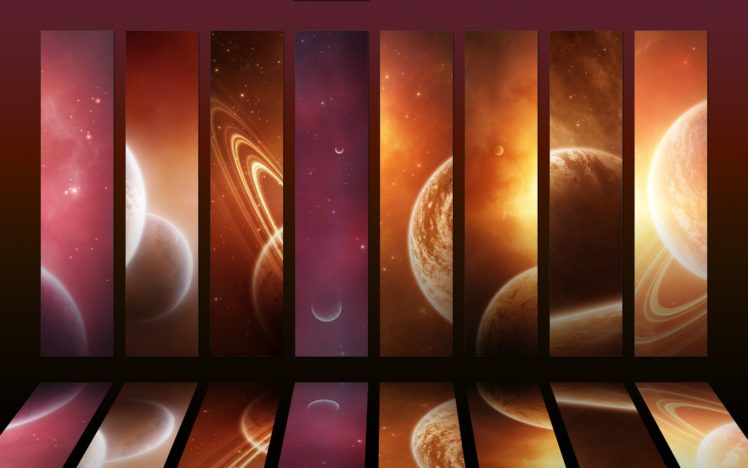 outer, Space, Planets, Mosaic HD Wallpaper Desktop Background