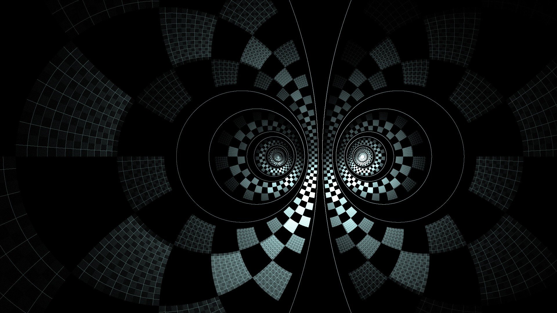 abstract, Grayscale, Spirals Wallpaper