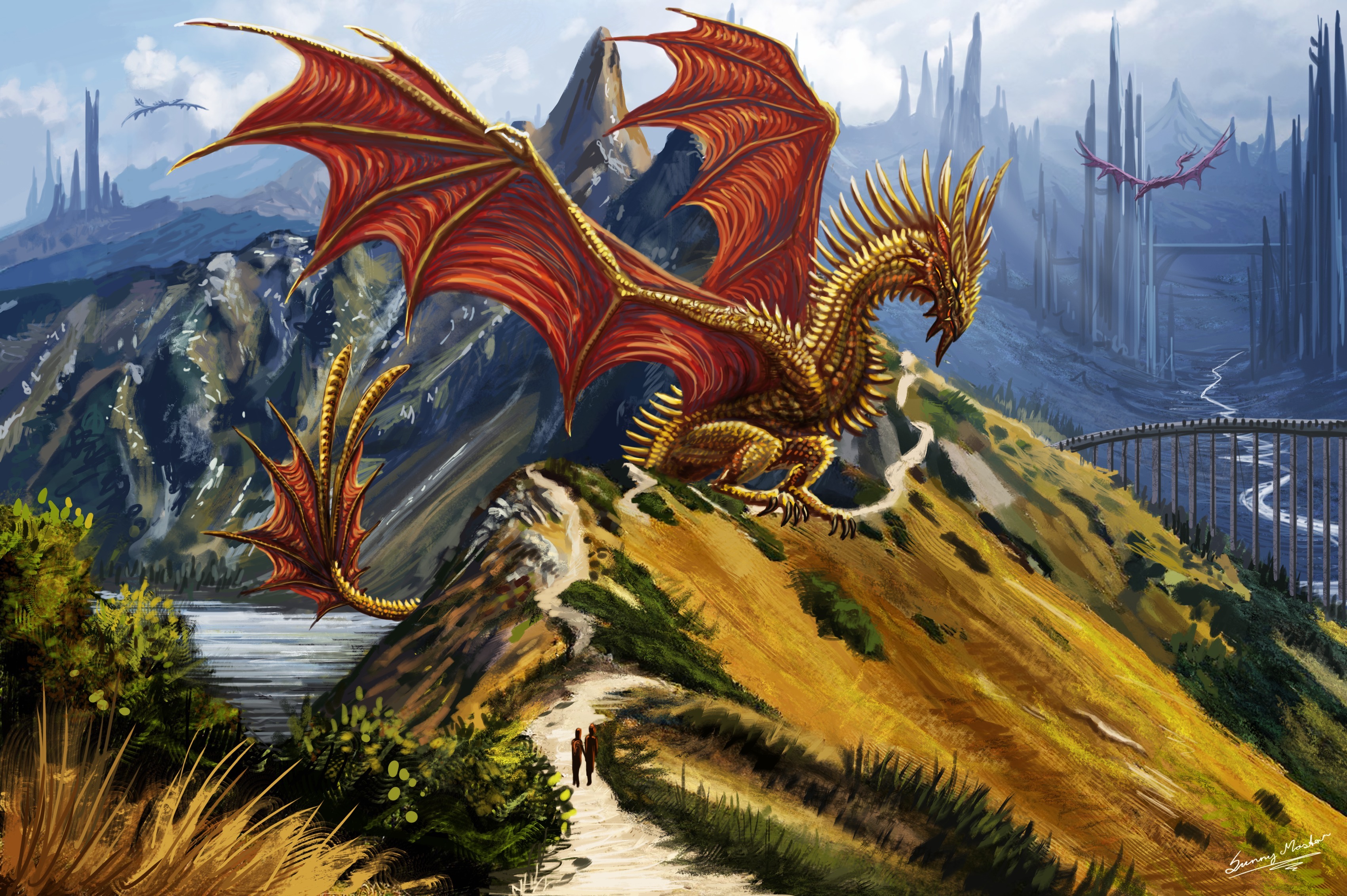 fantasy, Art, Dragon Wallpaper