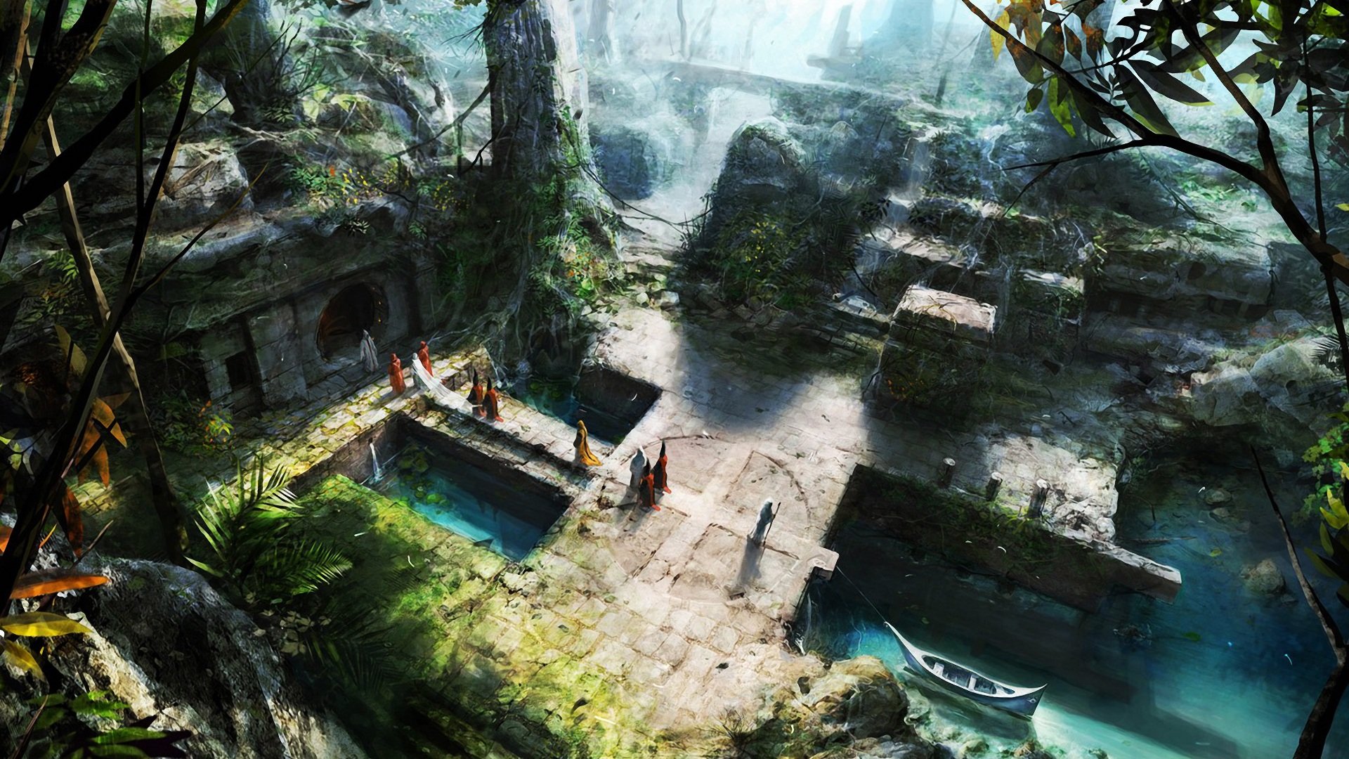 ruins, Artwork Wallpaper