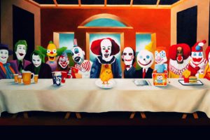 paintings, The, Joker, Clown, Jack, Ronald, Mcdonald, Last, Supper, Kfc, Last, Supper, Clowns, Mascot, Humor, Sadic