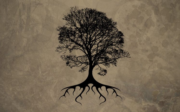 trees, Silhouettes, Roots HD Wallpaper Desktop Background