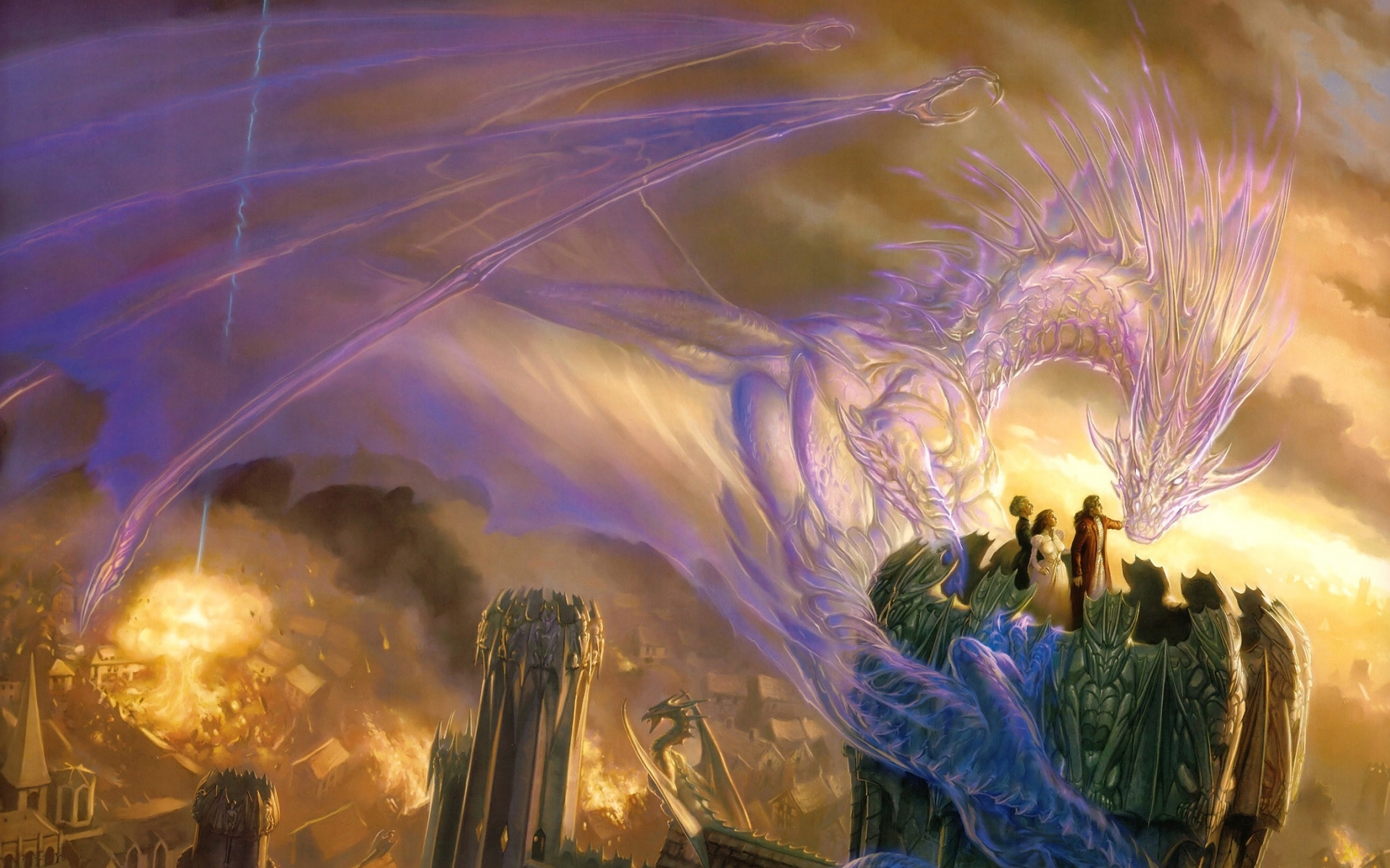 fantasy, Art, Dragons Wallpaper