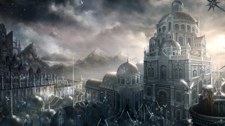 chao, Yuan, Xu, Fantasy, Art, Army, Weapons, Soldiers, Warriors, Cities, Buildings, Architecture HD Wallpaper Desktop Background