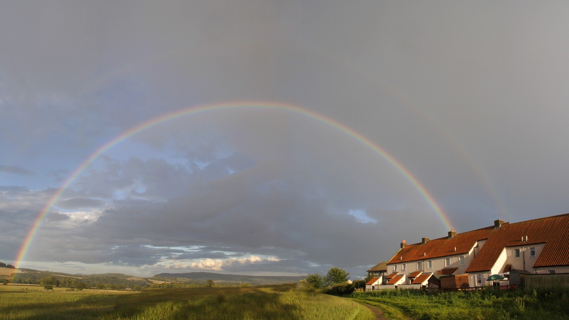 landscapes, Rainbows Wallpaper