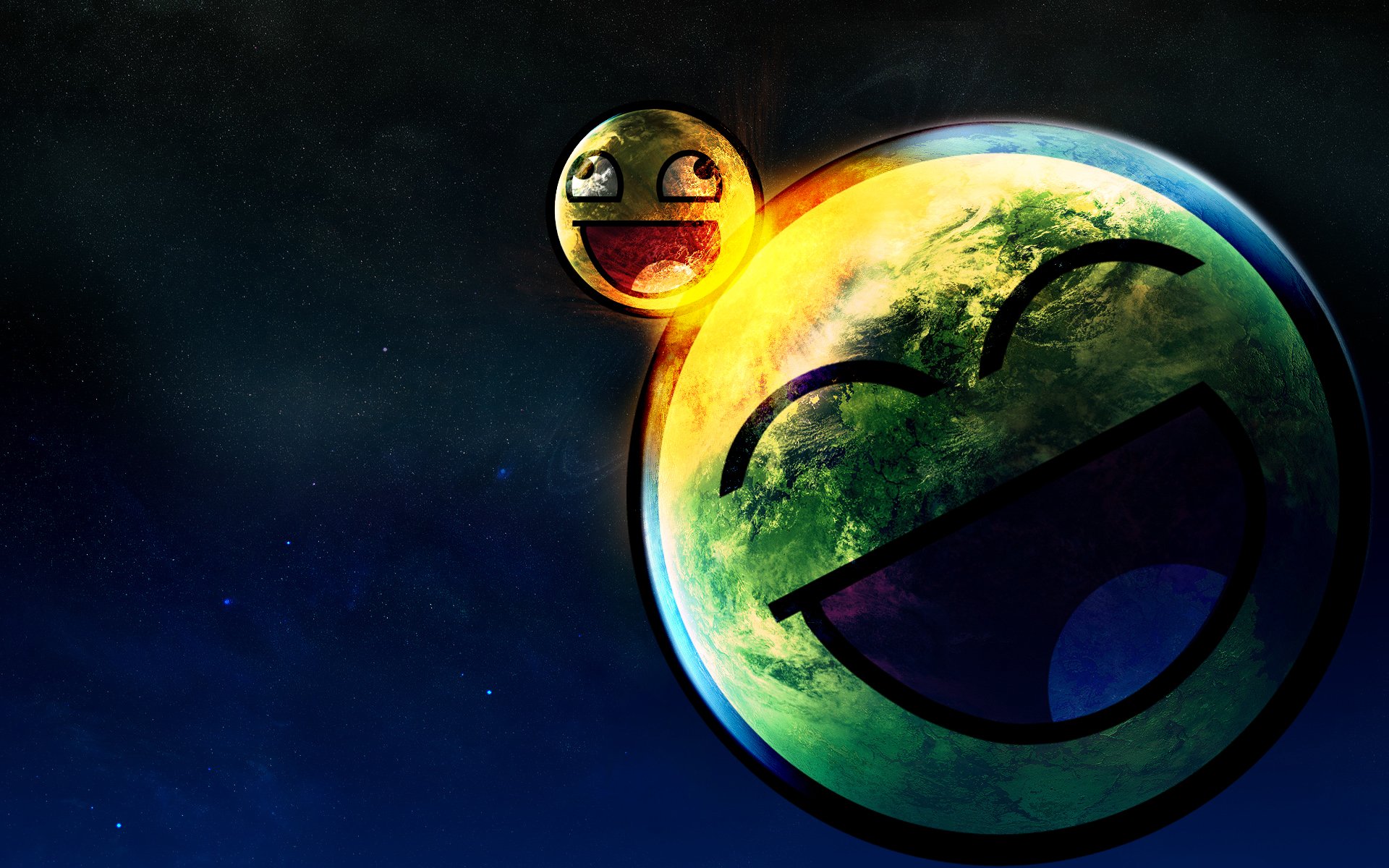 outer, Space, Digital, Art, Awesome, Face Wallpaper