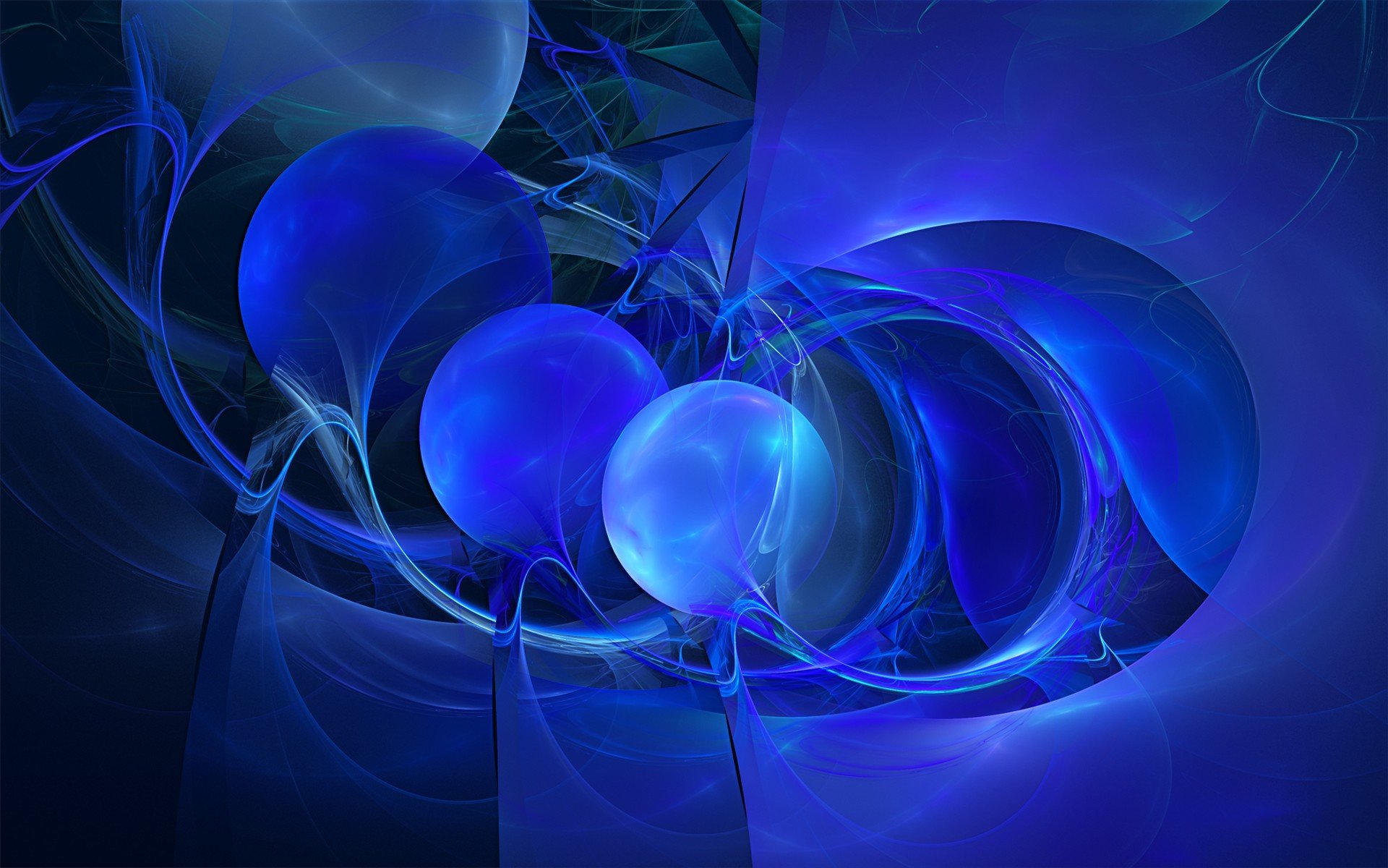 blue, Fractals, Digital, Art, Blues Wallpaper