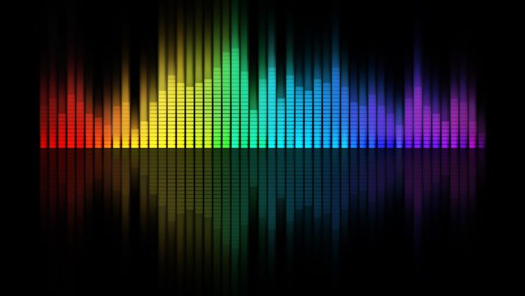 music, Multicolor, Rainbows, Graph, Equalizer, Black, Background, Bar, Graph HD Wallpaper Desktop Background