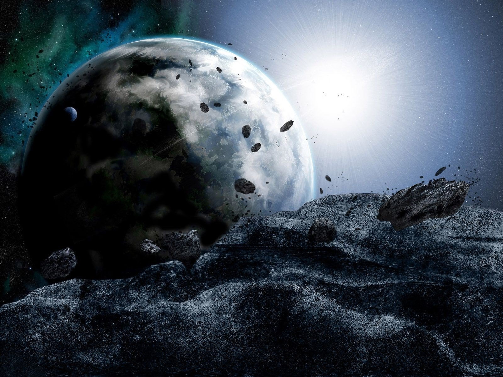 outer, Space, Planets, Rocks, Asteroids Wallpaper