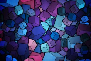abstract, Multicolor, Cubes