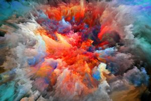 abstraction, Smoke, Paint, Brightness, Explosion