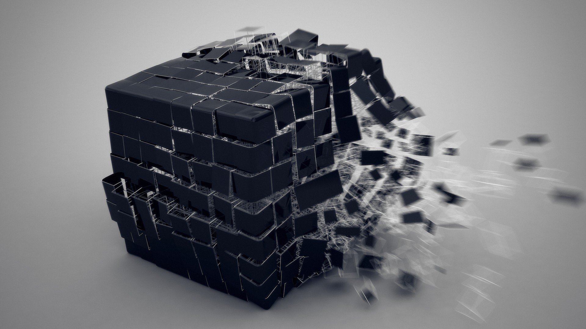 abstract, Explosion, Cube Wallpaper