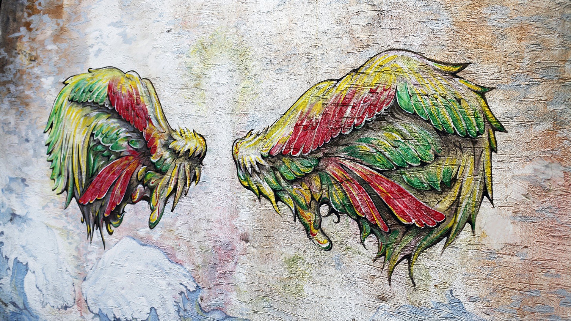 wings, Multicolor, Mural Wallpaper