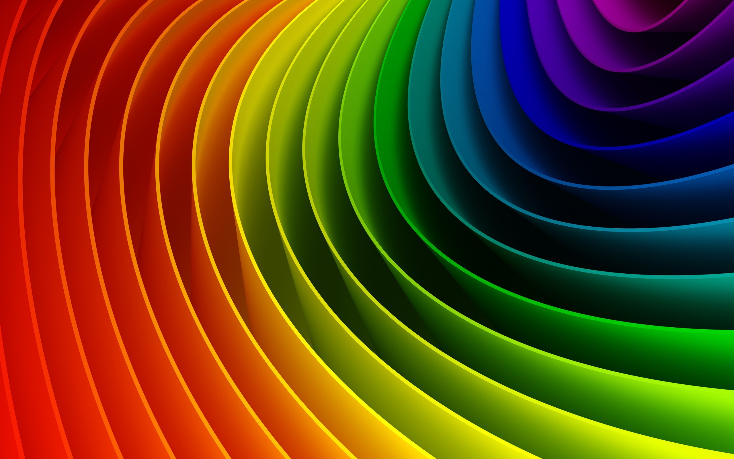 curved, Colorful, Rainbow Wallpaper
