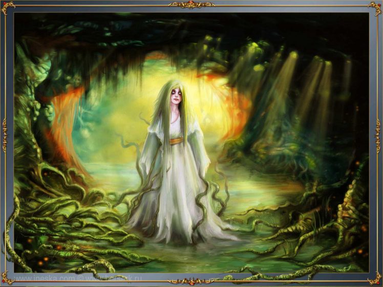 inessa, Kirand039yanova, Women, Art, Horror, Trees, Forest, Gothic HD Wallpaper Desktop Background