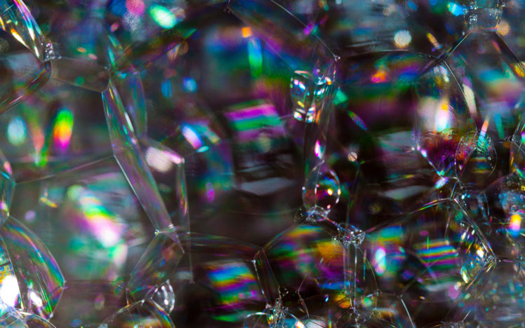 photography, Bubbles, Rainbow, Color, Water, Pattern, Texture HD Wallpaper Desktop Background