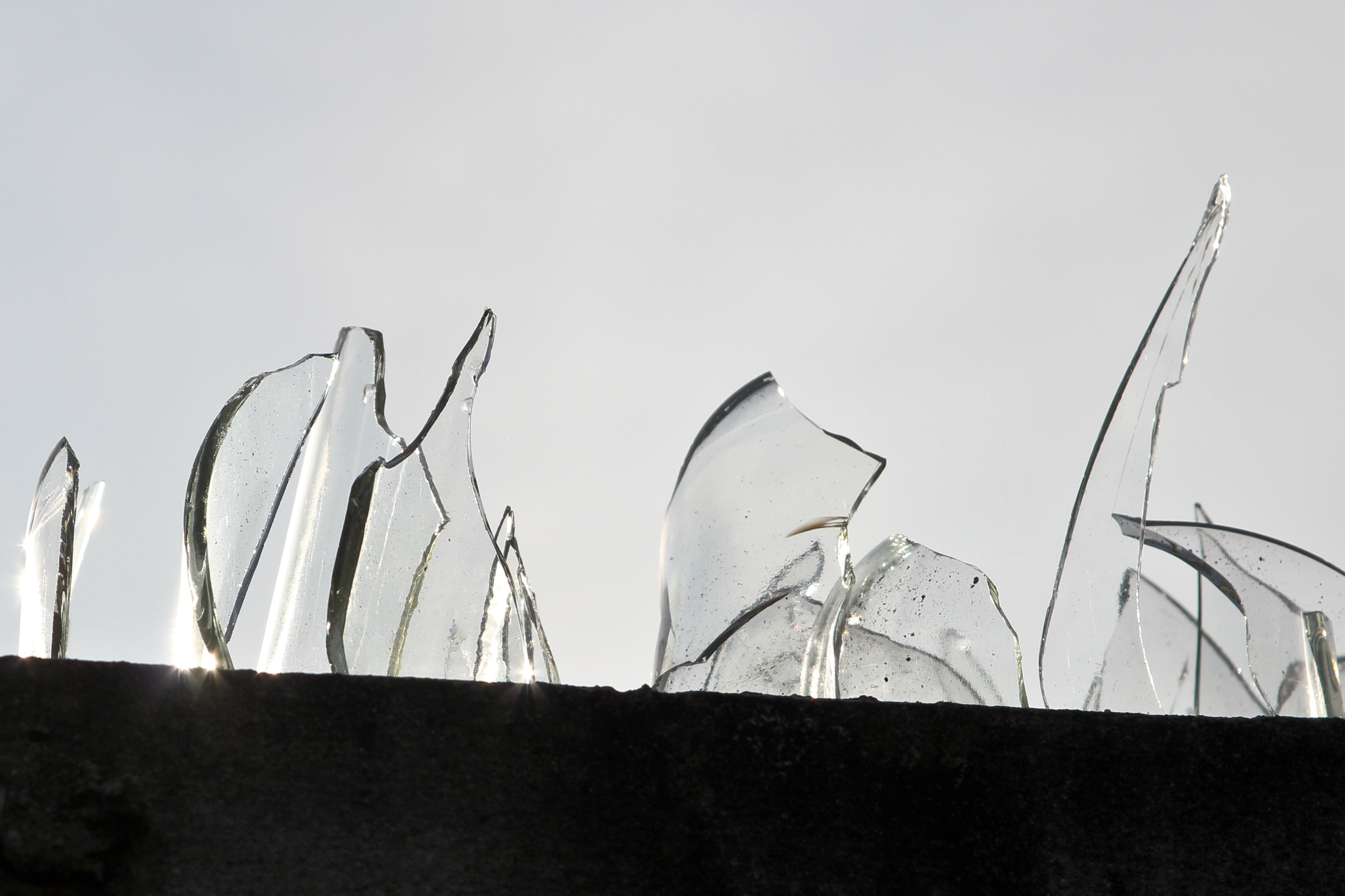 Broken Glass Shattered Crack Abstract Window Bokeh Pattern