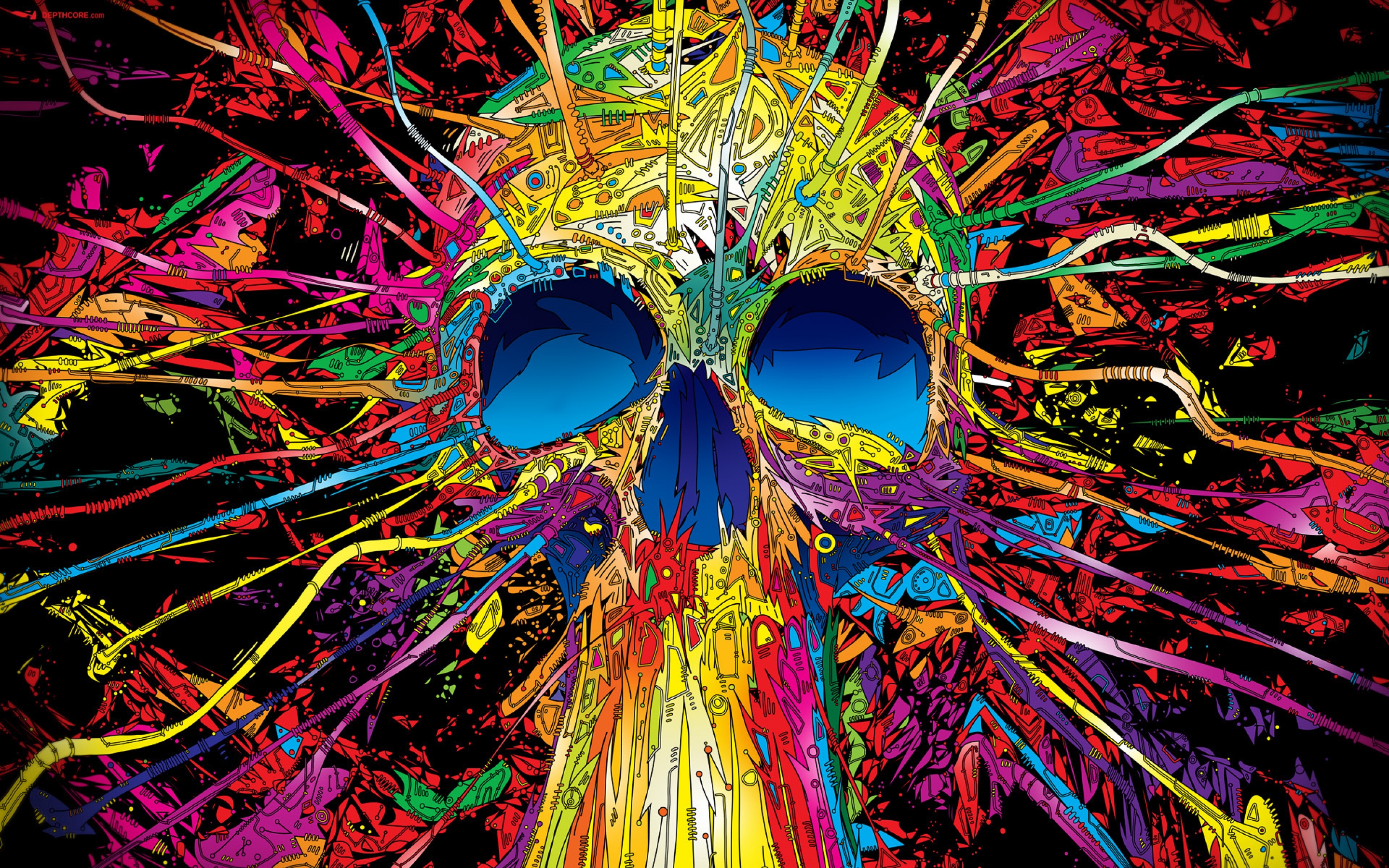 colourful, Skull Wallpaper