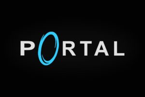 portal, Blue, Text
