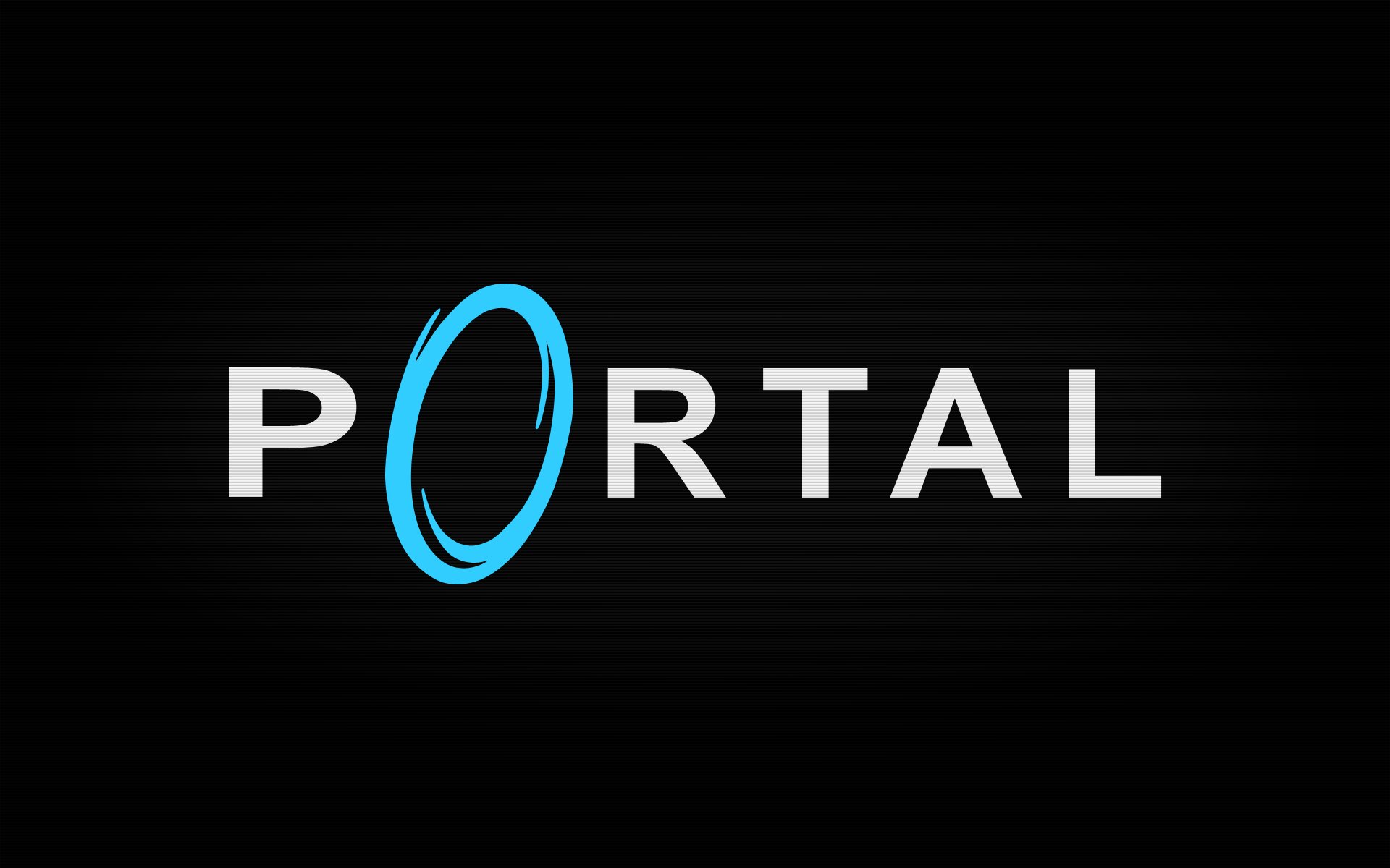 portal, Blue, Text Wallpaper
