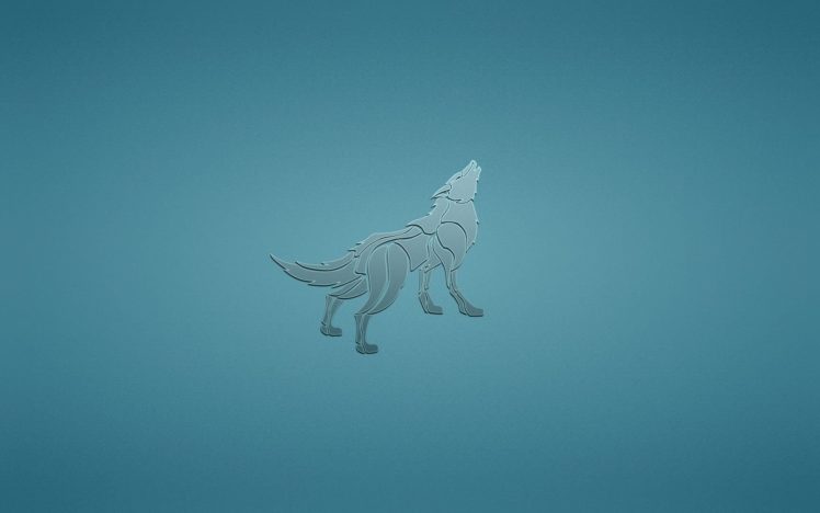 wolf,  , Mosaic blue HD Wallpaper Desktop Background