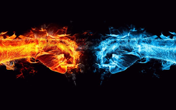 fire, And, Ice, Conflict HD Wallpaper Desktop Background