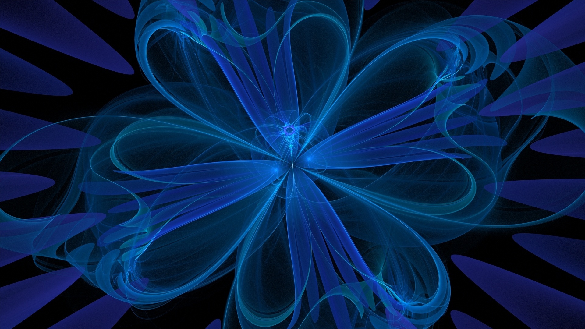 fractal, Blue Wallpaper