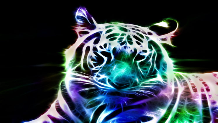 tiger, Fractal, Cats Wallpapers HD / Desktop and Mobile Backgrounds